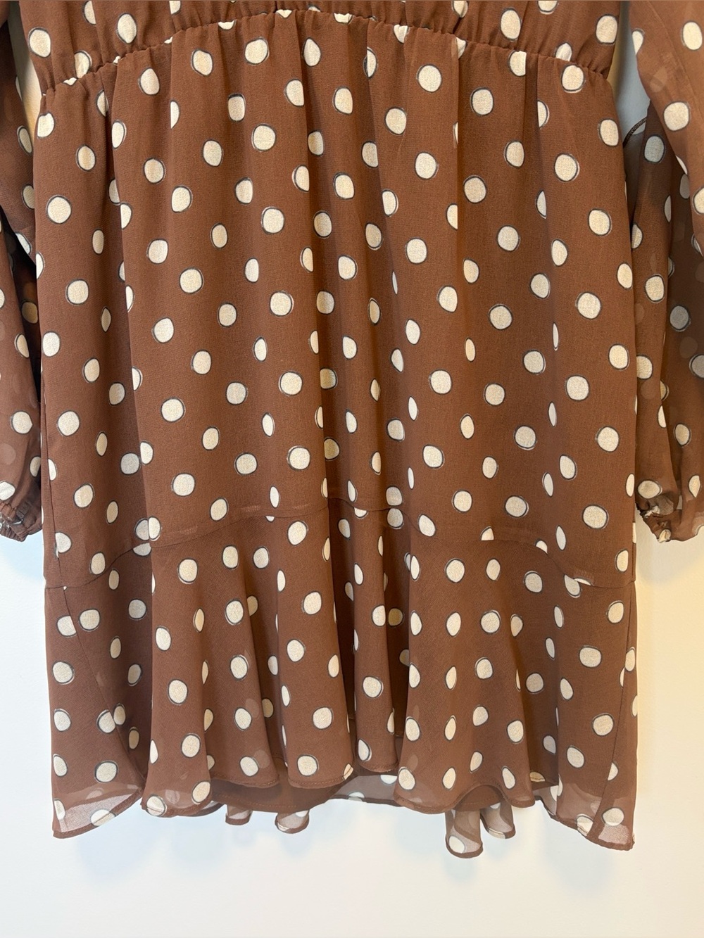 Hutch Chocolate Polka Dot Dress NWT , sz : large - Picture 9 of 11